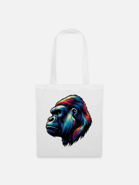 Gorilla - Stoffbeutel - Weiß