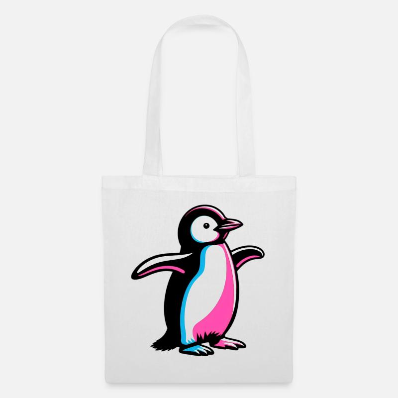 Pinguin - Stoffbeutel - Weiß