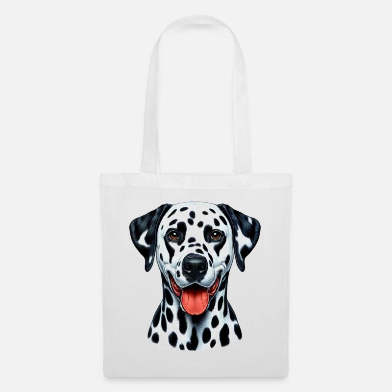 Dalmatiner Hund - Stoffbeutel - Weiß