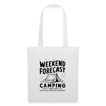 Prévisions de camping pour le week-end - Sac en tissu - blanc - Devant