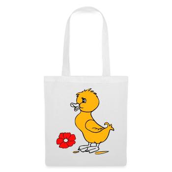 Poussins de Pâques Joyeuses Pâques - Sac en tissu - blanc - Devant