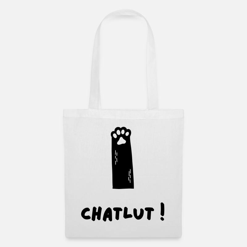Die Katze, die Chatlut sagt - Stoffbeutel - Weiß