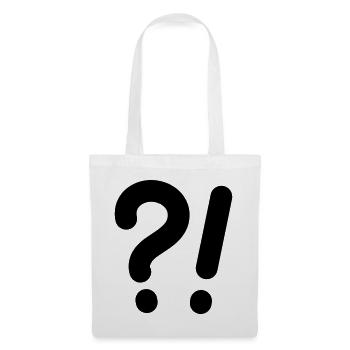 Question marks and exclamation marks - Tote Bag - white - Front
