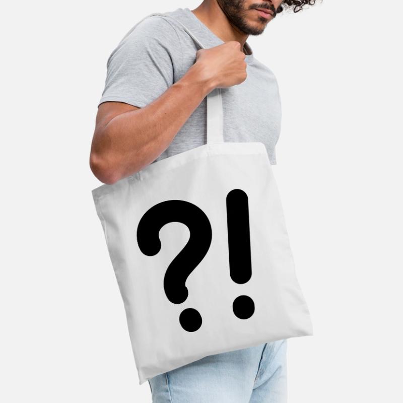 Points d’interrogation et points d’exclamation Sac en tissu