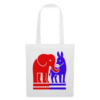 Elephant and Donkey USA - Sac en tissu - blanc - Devant