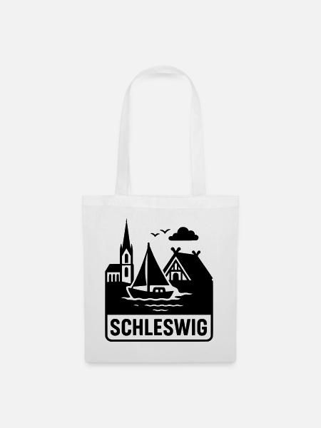 Schleswig Silhouette - Stoffbeutel - Weiß