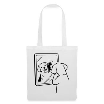 Chien Selfie Chien - Sac en tissu - blanc - Devant