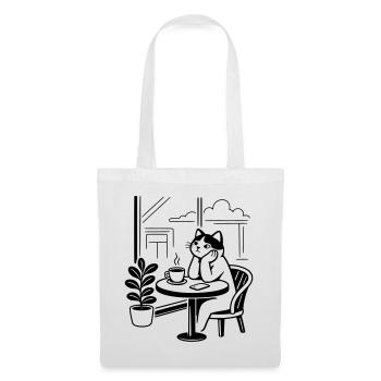 Thoughtful Cat Cafe - Tote Bag - white - Front