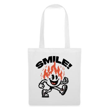 Smile! Fiery Friend Smiley - Tote Bag - white - Front