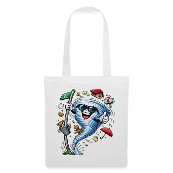Hurricane with sunglasses - Tote Bag - white - Front