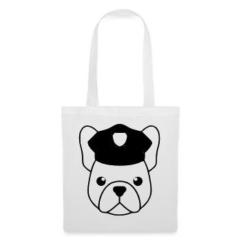 Frenchie cop cop head - Tote Bag - white - Front