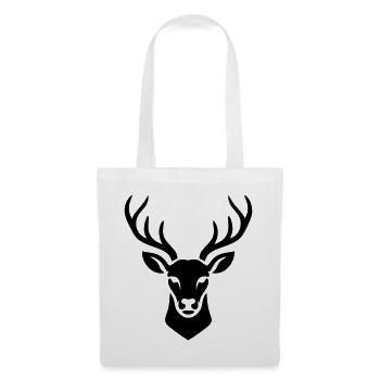 Black Minimalist Sacred Deer - Tote Bag - white - Front