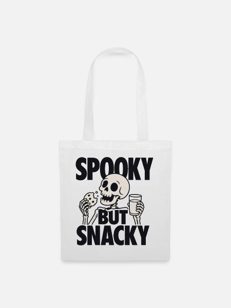 Spooky But Snacky Skeleton - Stoffbeutel - Weiß