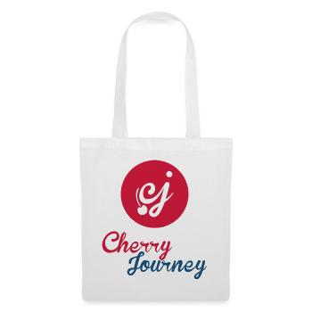 Cherry Journey Cherries Logo Design - Tote Bag - white - Front