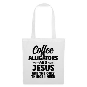 Coffee Alligators And Jesus - Stoffbeutel - Weiß - Vorne