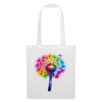 Regenbogen-Pusteblume - Stoffbeutel - Weiß - Vorne