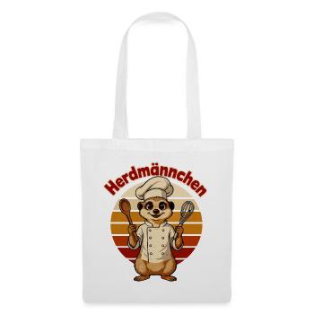Koch Erdmännchen - Stoffbeutel - Weiß - Vorne