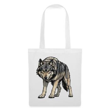 Gray Wolf Illustration - Tote Bag - white - Front