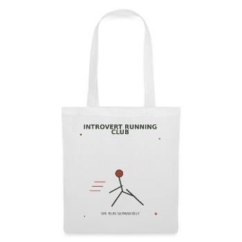 Introvert Laufclub Design - Stoffbeutel - Weiß - Vorne