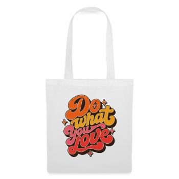 Do What You Love Tu Was Du Liebst Retro Vintage - Stoffbeutel - Weiß - Vorne