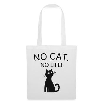 Keine Katze kein Leben - Stoffbeutel - Weiß - Vorne