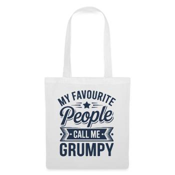 Mein Lieblingsvolk nennt mich Grumpy - Stoffbeutel - Weiß - Vorne