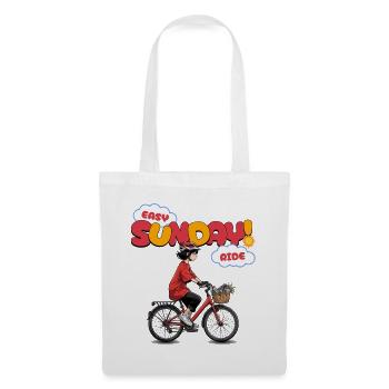 Easy Sunday Ride Fahrrad Anime Mädchen Geschenk - Stoffbeutel - Weiß - Vorne