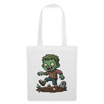 Grüner Zombie - Stoffbeutel - Weiß - Vorne
