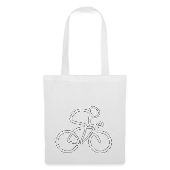 fahrrad bicycle bike driver fahrer1 - Stoffbeutel - Weiß - Vorne
