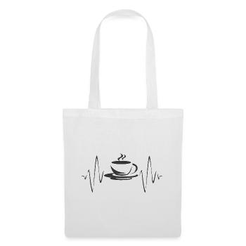 Coffee Cafe Heartbeat Icon Icon Logo Graphic - Tote Bag - white - Front