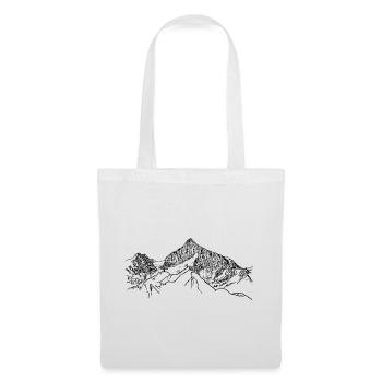 Walliser Weisshorn, Suisse, Alpes, Montagnes, 4000m - Sac en tissu - blanc - Devant