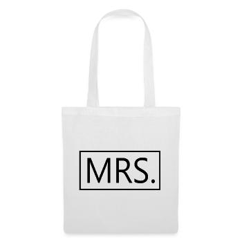 Mrs. Matching Paar Verlobung Hochzeit Flitterwochen - Stoffbeutel - Weiß - Vorne