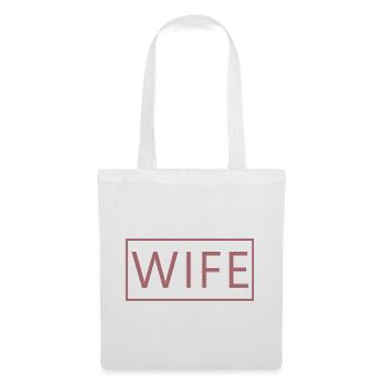 Ehefrau Matching Paar Verlobung Hochzeit Flitterwochen - Stoffbeutel - Weiß - Vorne