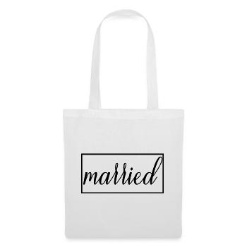 Couple marié assorti Hommes & Femmes Jour de mariage - Sac en tissu - blanc - Devant