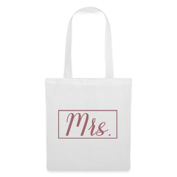 Mrs. Matching Paar Verlobung Hochzeit Flitterwochen - Stoffbeutel - Weiß - Vorne