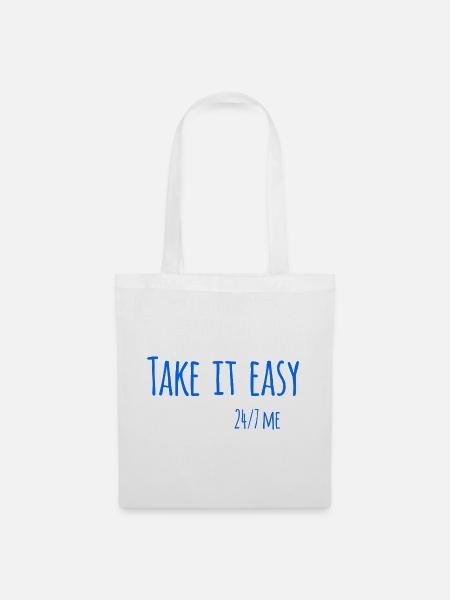 take it easy - Stoffbeutel - Weiß