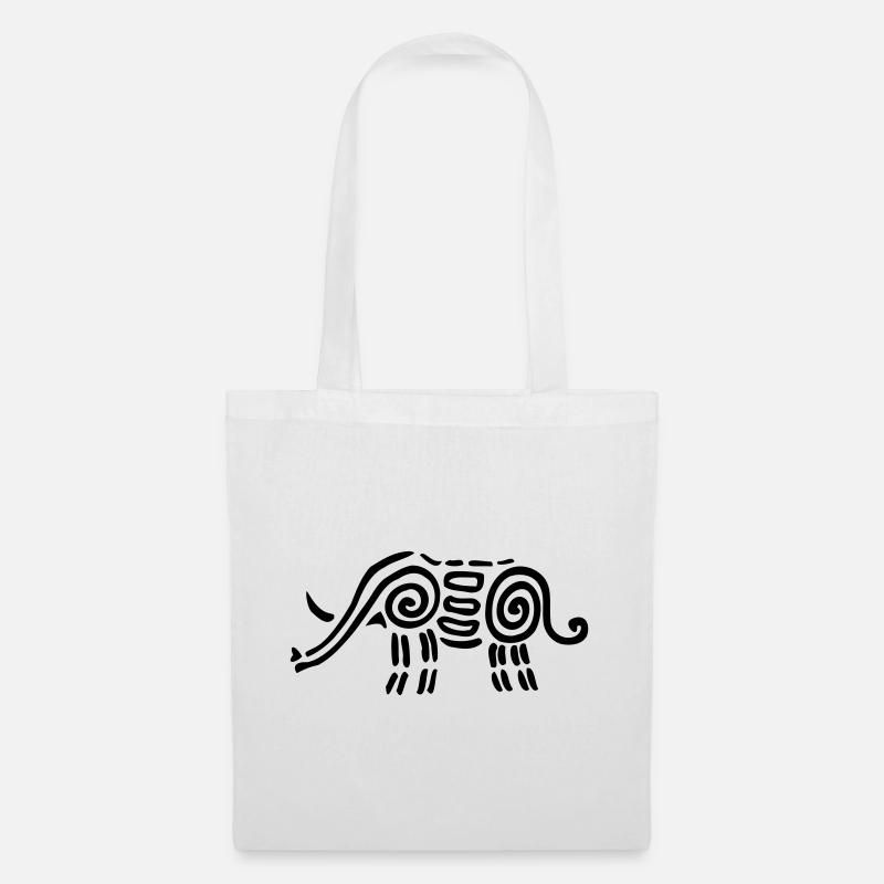Éléphant1 - Sac en tissu - blanc
