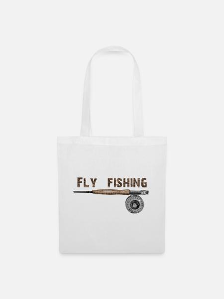 Fly fishing - Stoffbeutel - Weiß