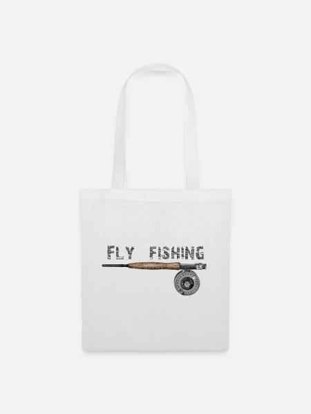 Fly fishing - Stoffbeutel - Weiß