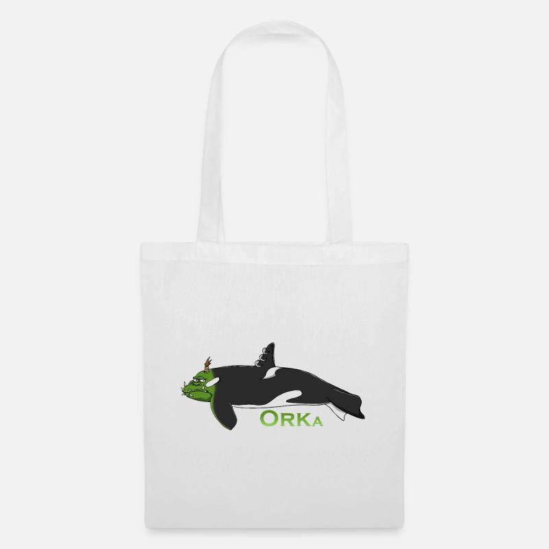Humorvoller Orca - Stoffbeutel - Weiß