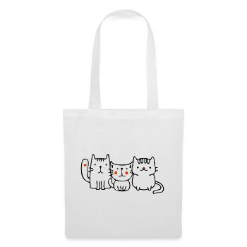 drei kleine Katzen - Stoffbeutel - Weiß - Vorne