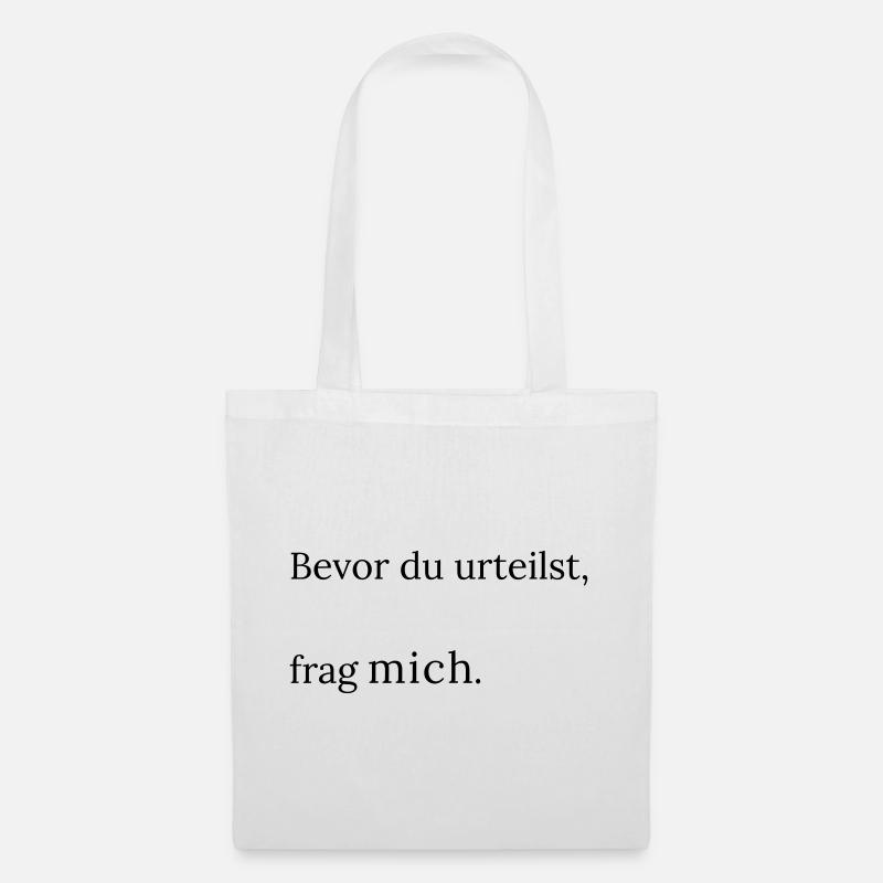 Frag_mich - Stoffbeutel - Weiß