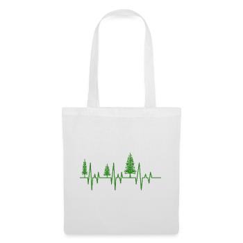 Bäume Herzschlag Wald EKG - Stoffbeutel - Weiß - Vorne