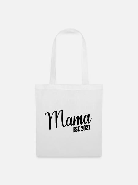 Baby verkünden, Mama 2027 - Stoffbeutel - Weiß
