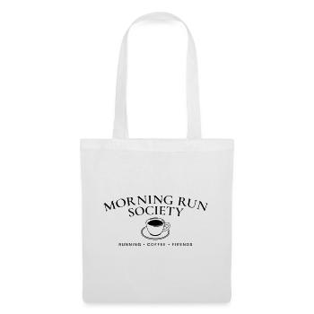 Morning Run Society – Lauf- und Kaffeeclub - Stoffbeutel - Weiß - Vorne