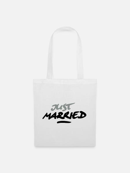 just married 2C - Stoffbeutel - Weiß