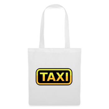 Taxi Schild - Stoffbeutel - Weiß - Vorne