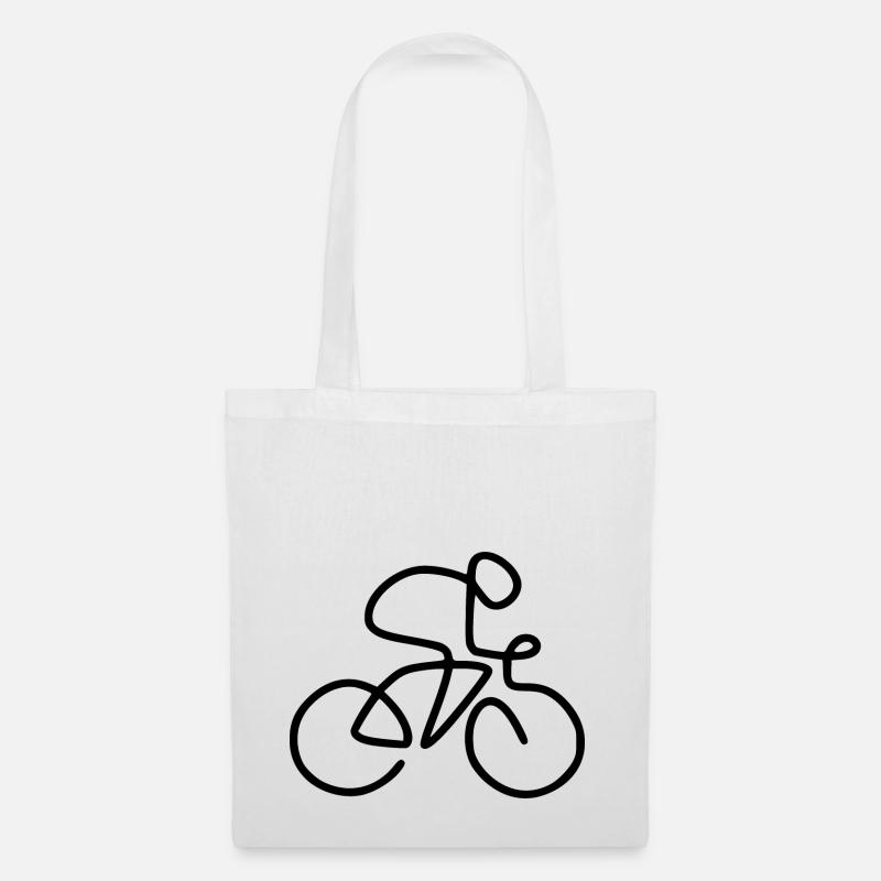 Fahrrad Rennrad - Stoffbeutel - Weiß