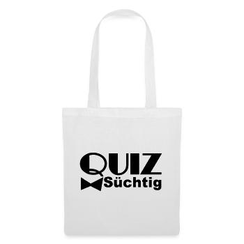 Quiz-süchtig Quiz Wissen Hobby Spruch lustig TV - Stoffbeutel - Weiß - Vorne