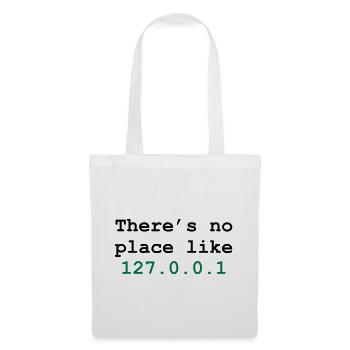 there's no place like 127.0.0.1 - Sac en tissu - blanc - Devant